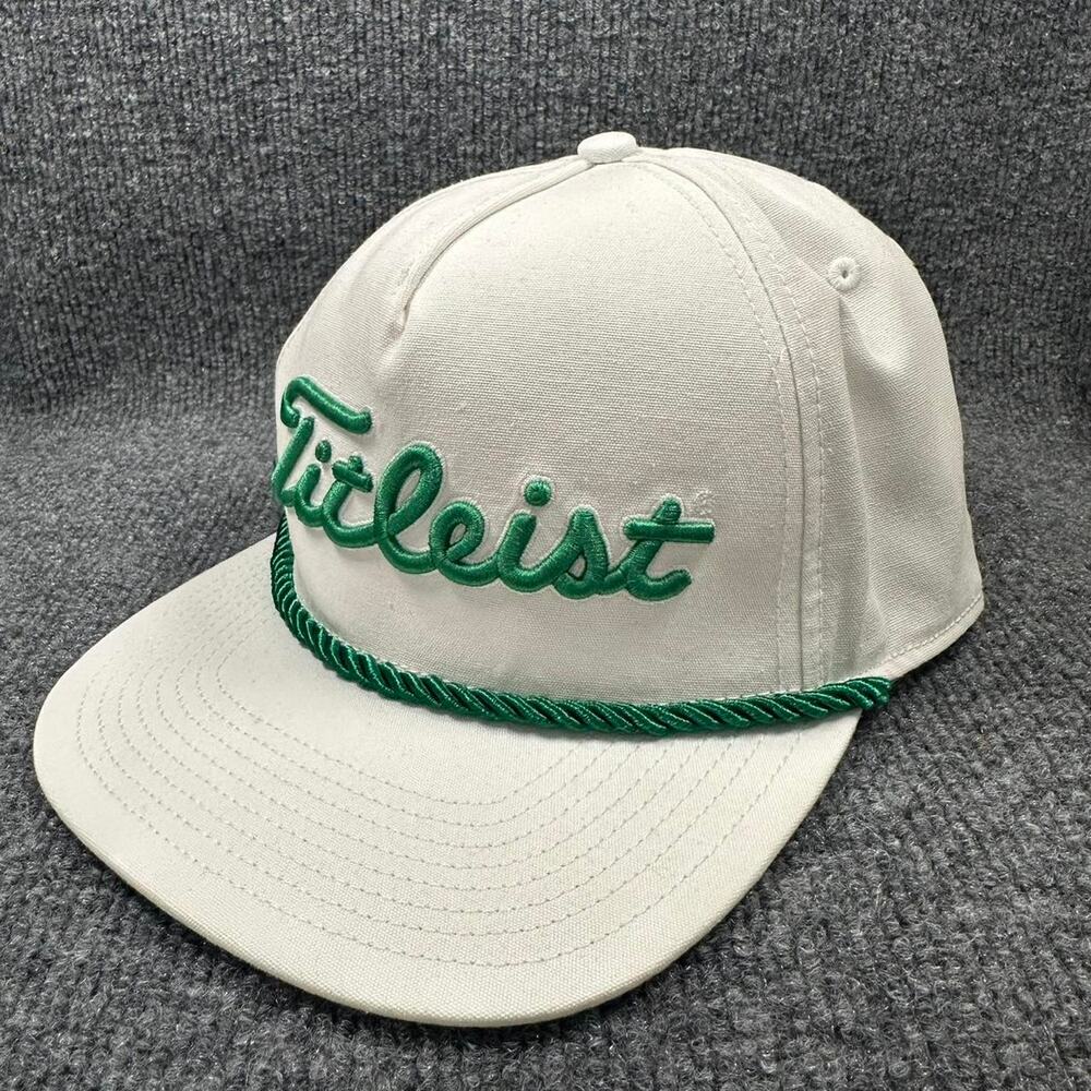 RARE Titleist Men’s St. Patricks Day Vintage Style Rope Flat Bill Lucky Golf Hat